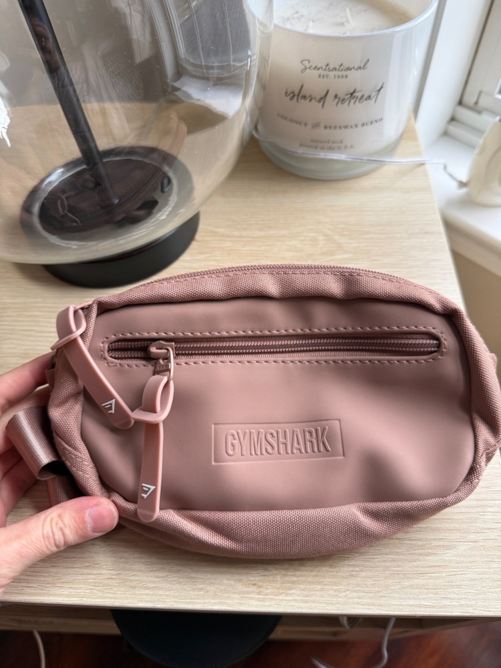 Gymshark Dusty Rose Mini Waist Bag